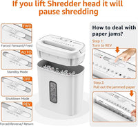 Amazon Basics Cross Cut Paper and Credit Card Shredder for Security - 8-Sheet, Heavy Duty, White