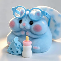 Handmade Hamster Squishy Toy - Blue - image 3