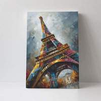 Paris Eiffel Tower Wall Art Paris Architecture Canvas Wall Decor Europe City Eiffel Tower Pictures Painting Print Artwork Framed Decorations Gifts for Living Room Bedroom Office 16"x24"