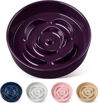 vancasso Slow Feeder Dog Bowl - M - 1.5 Cups / Dark Purple