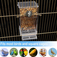Bird Parrot Feeders, No Mess Automatic Cage Feeder Dispenser Food Container, Auto Bird Seed Bowl - image 4