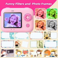 Kids Instant Print Camera with 5 Rolls Print Paper - PINK-02 - image 4