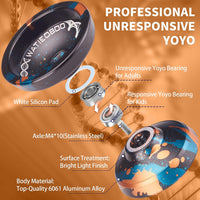 C130 YoYo Professional Responsive Yo yo Bearing for Kids Beginner - Black Blue Gold yoyo - image 4