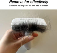 Pet Deshedding Tool with Curve Blade, Cat Grooming Brush - Small / White - image 4