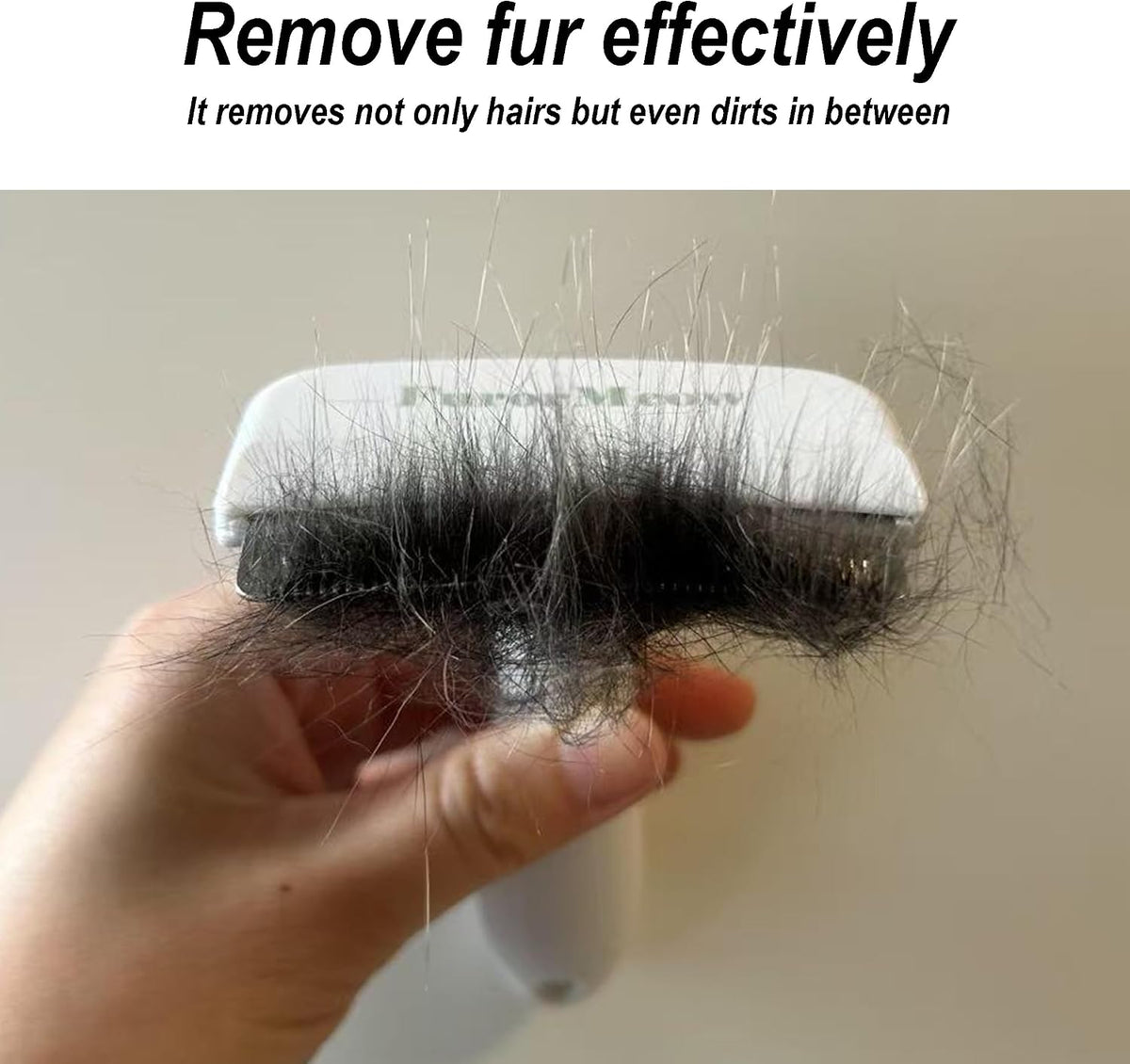 Pet Deshedding Tool with Curve Blade, Cat Grooming Brush - Small / White - image 4