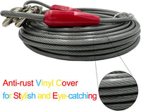 30ft Reflective Tie-Out Cable for Heavy Dogs Up to – Essentials for Dogs - 250lbs40ft / Red & Cool Grey - image 3