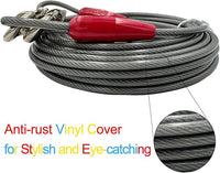 Petest 40ft Tie-Out Cable with Crimp Cover for Super Dogs Up to 250 Pounds