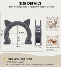 Wordcam X-Large Cat Door Interior Door for Pets 14-30lbs - Gray / X-Large - image 2