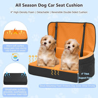 BLVRYVIO Large Dog Car Seat for Medium Sized Dogs Under 55lbs or 2 - Bright Orange / Large - image 3