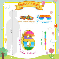 Rainbow Number 5 Pinata for 5th Birthday Party Decorations - 6 - image 3