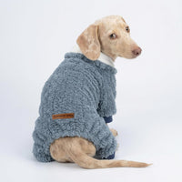 Fitwarm Collared Neck Plaid Dog Pajamas - X-Large / Steel Blue - image 2