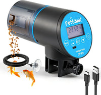 Automatic Fish Feeder for Aquarium Easy Setup & 4 Timers Green – Essentials for Fish - Blue / CY-009-LCD Screen