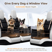 Dog Car Seat for Small Dogs - Black Beige - image 3