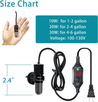 USB 10W Mini Submersible Aquarium Heater Adjustable Fish Tank Heater – Essentials for Fish - 10W PLUG - image 2