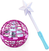 ATHLERIA Magic Flying Orb Ball, Boomerang Hover Balls - Flying Ball with Wand / Pink