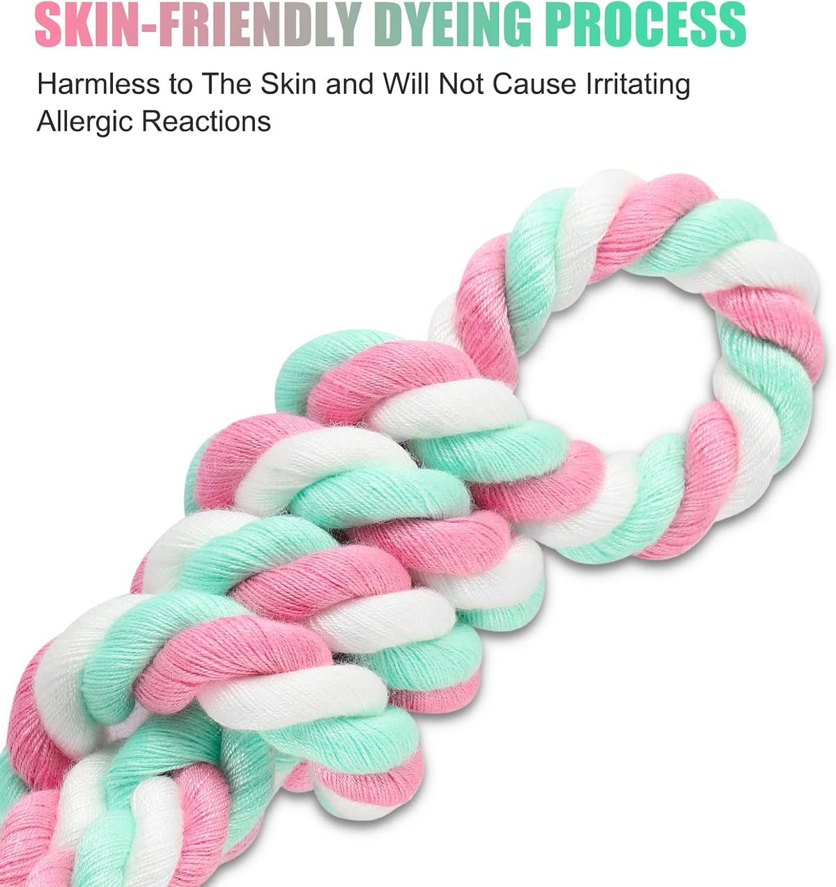 5 FT Handmade Rope Dog Leash for Small Medium and Large Dogs – Essentials for Dogs - 5FT x 1/2in (Pack of 1) / Cherry Blossom Pink - image 3