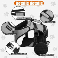 Ayquez Dog Lift Harness with Storage and Transport Bag, Dog Harness with Handle for Lifting & Hip dysplasia, arnés para Perros pequeños, pechera para Perros Gray, S