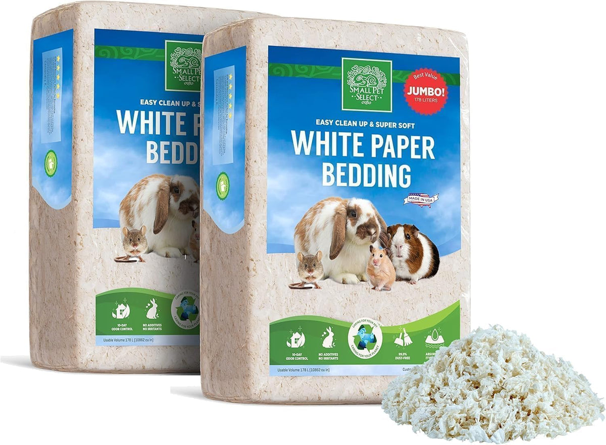 Small Pet Select Unbleached White Paper Bedding - 356L