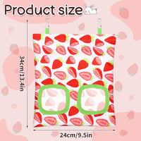 UPINS 3Pack Guinea Pig Hay Feeder Bag - Red Pink Yellow - image 2