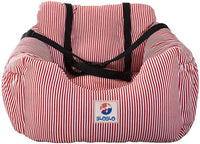 BLOBLO Dog Car Seat Pet Booster Seat Pet Travel Safety Dog Bed - Red Stripe - image 3