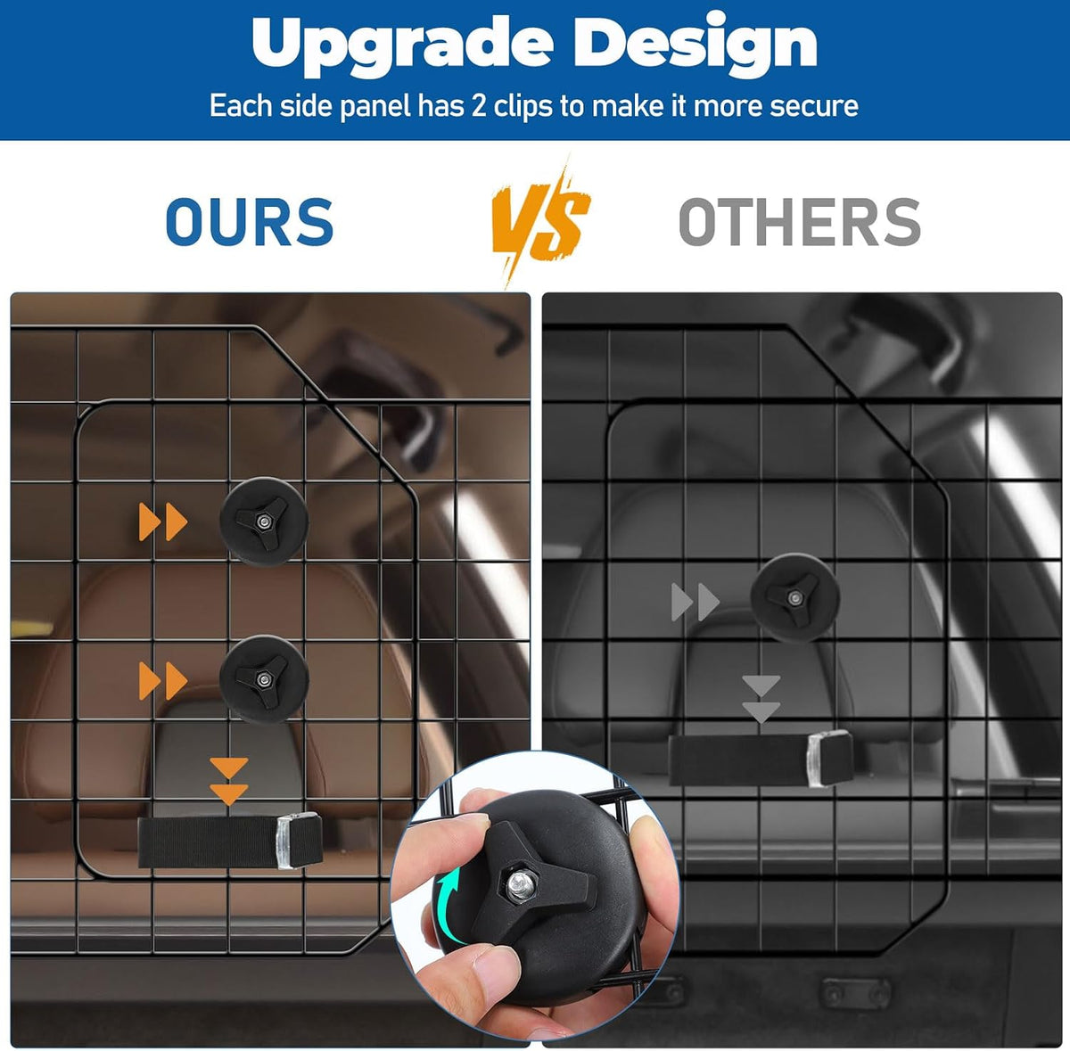 Car Dog Barrier for SUV Adjustable Heavy-Duty Steel Pet Divider Gate – Essentials for Dogs - image 2