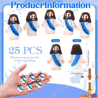 Bememo 25 mini Jesus figures in multicolor rubber, little figurines in robes - view 35
