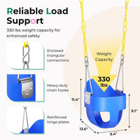DECORLIFE Toddler Swing, Baby Swing Outdoor - Blue - 1 Pack - image 3