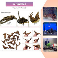 5 Pcs Driftwood Branches Aquarium Wood Decoration Natural Fish Tank Habitat Decor Wood for Lizard Assorted Size-Small