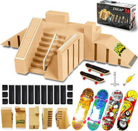 Premium Fingerboard Skate Park Kit with 6 Finger Skateboards & 5 Ramps – Fun for Kids & Family