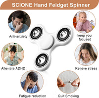 SCIONE Fidget Spinner Toy 1 Pack - White - image 4