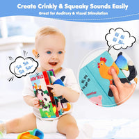 beiens Baby Books Toys, Tummy Time Touch and Feel Sensory Toys for Infant – Fun for Kids & Family - Farm - image 4