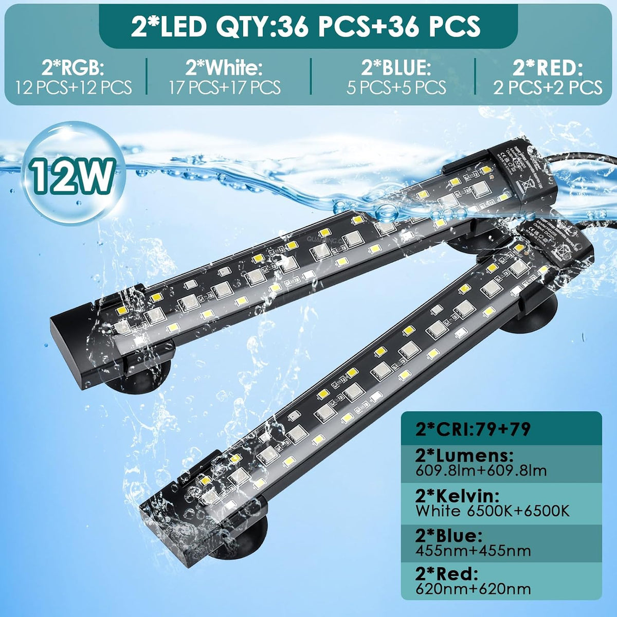 hygger Dual-Channel Controller Submersible Aquarium LED Light - 2 - image 3
