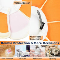 Cat Cone Collar Soft, Waterproof Cat Recovery Collar After Surgery, Adjustable Pet Donut Collar, Safety Elizabethan Collar to Prevent Licking Wounds for Kittens, Pet Cone Alternative