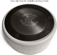 CROXTON & CO. Stainless Steel Pet Bowl for Dogs & Cats | Insulated Food Bowls for Dog Cat | No Tip No Slip | Non-Slip Rubber Base | Dishwasher Safe | Medium (4 Cups)