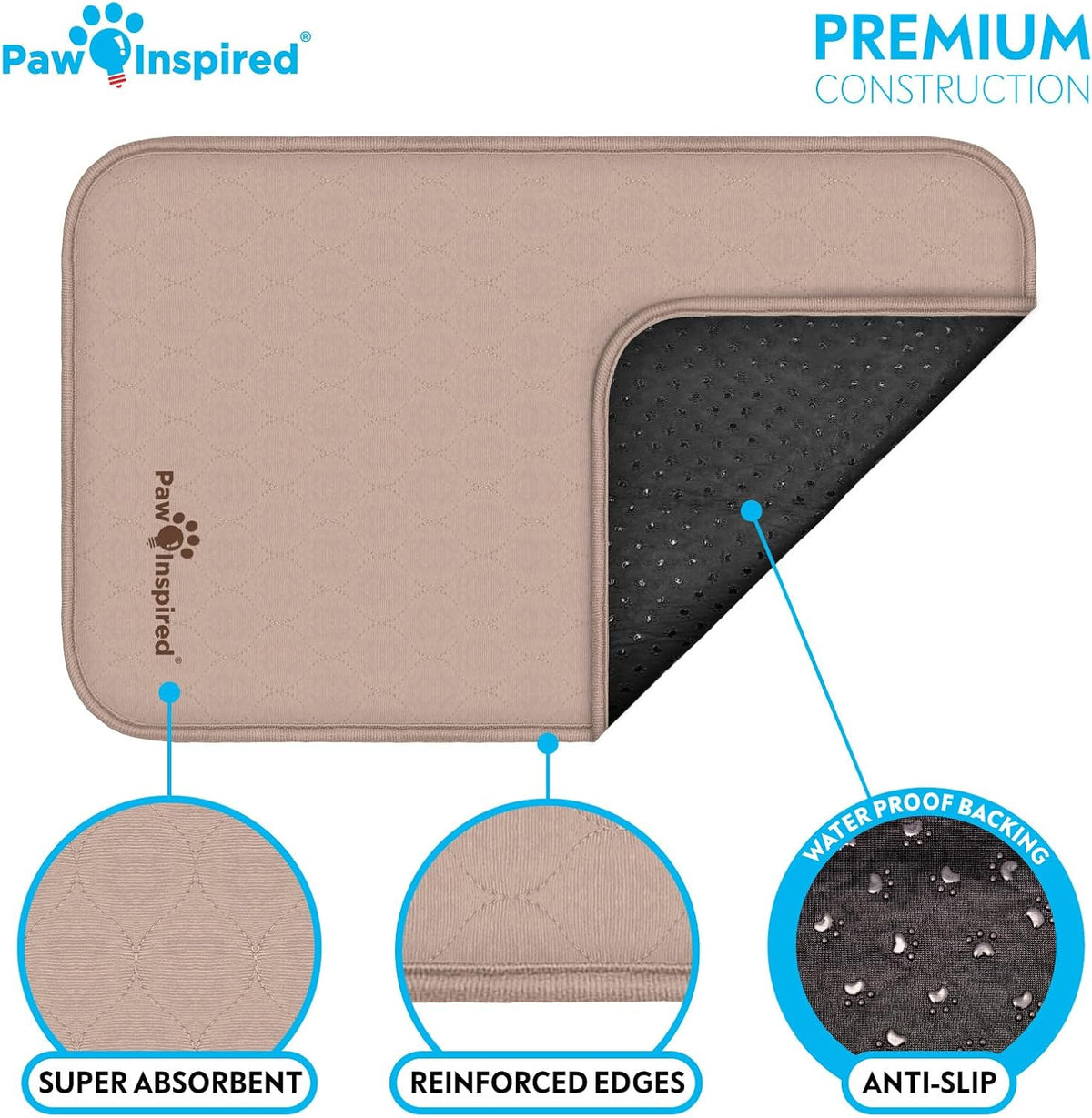 Paw Inspired Washable Crate Liners for Dogs - 30 Inch - image 3