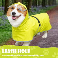 Dog Raincoat for Medium Dogs, Dog Rain Jacket with Clear Hooded - X-Large(Label Size:6XL) / Neon Green - image 4