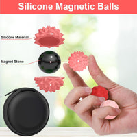 BUSOHA Silicone Magnetic Fidget Balls - Red / 1.2 Inch - image 3