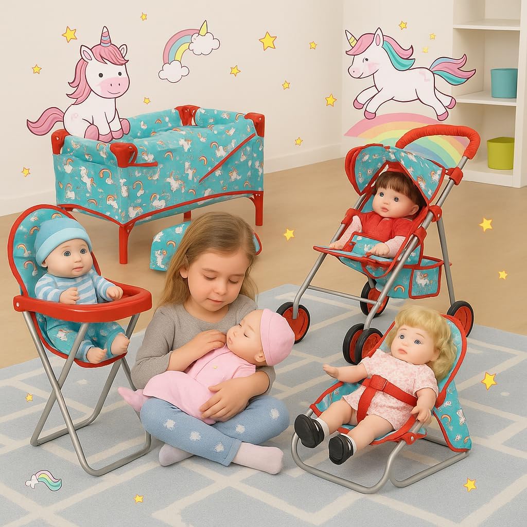 fash n kolor 4 Piece Doll Play Set, Includes - Rainbow - image 2