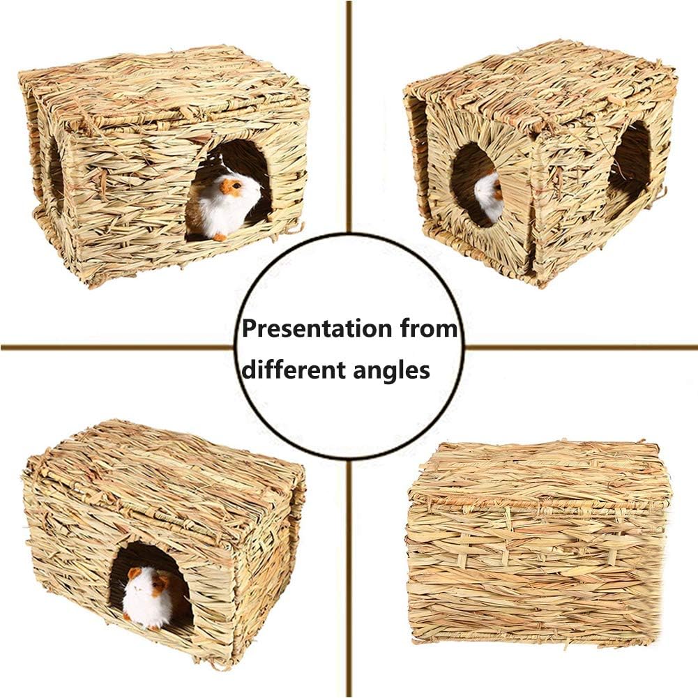 Extra large hand woven seagrass rabbit grass house for small animals - view 2