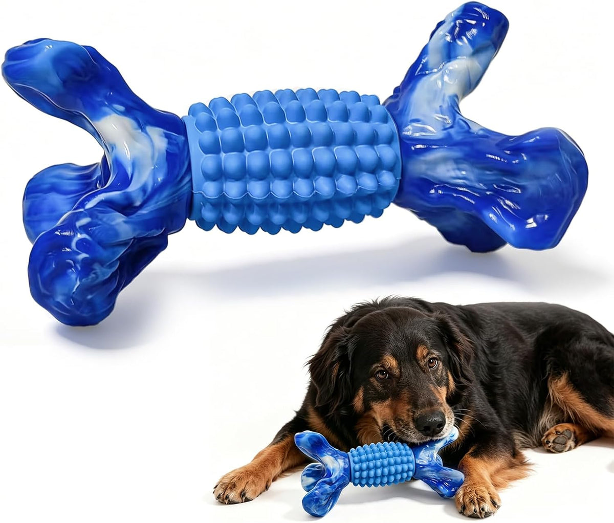 Indestructible Dog Chew Toys for Aggressive Chewers - Blue