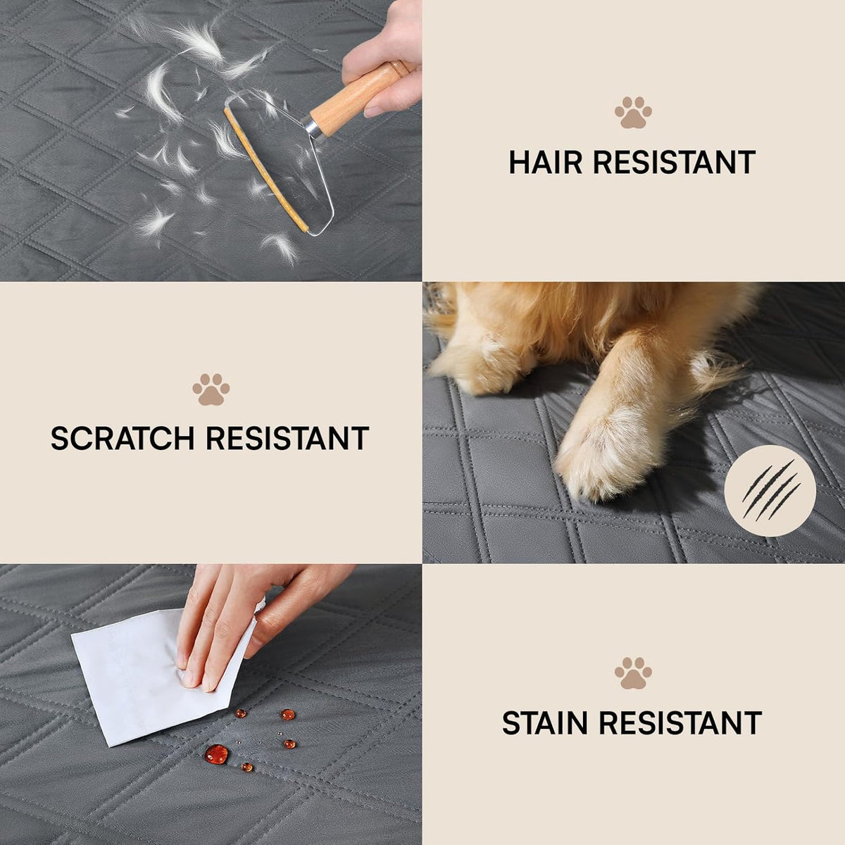 Luciphia Waterproof Couch Cover for Dogs - Grey / 30" x 53" - image 2