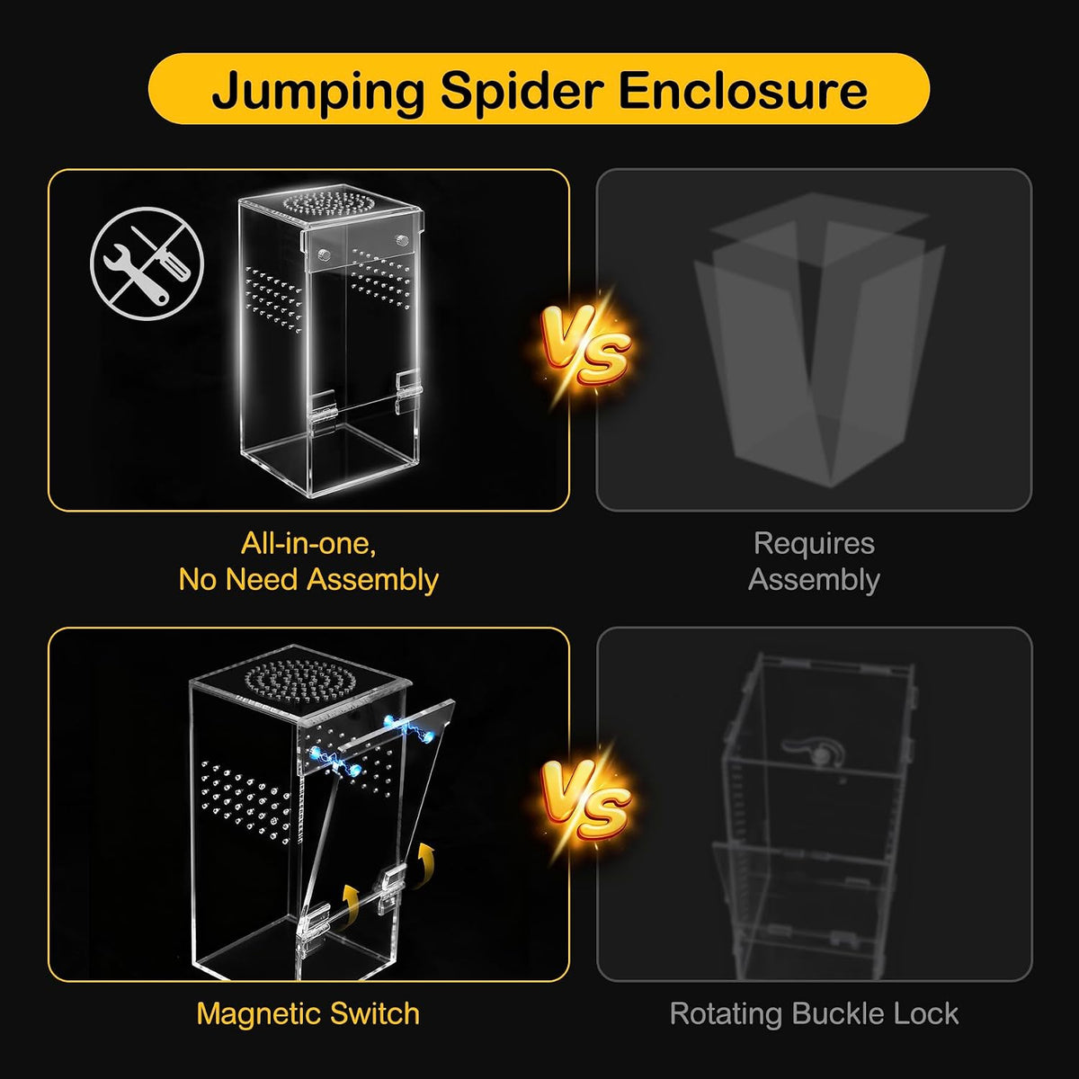 Jumping Spider Enclosure Starter Kit - Green / Small - image 2