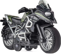 MING YING blue diecast motorcycle toy with sound and light