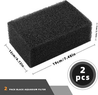 2 Pack 7.5"x4.7"x2.75"Aquarium Filter Foam Pads, Cut-to-Size – Essentials for Fish - image 2