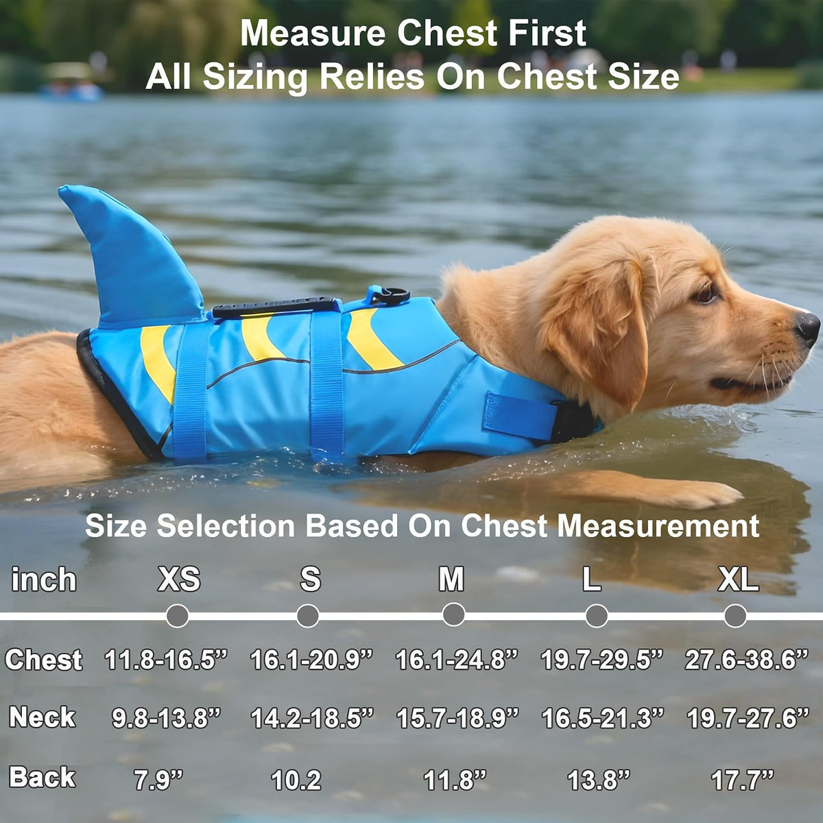 Fragralley Shark Dog Life Jacket - X-large / Blue-Wave Shark - image 3