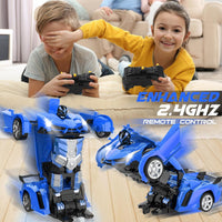 Dolanus Remote Control Car, Transform Robot, Boys Toys Gifts - Blue - image 4