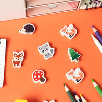 Yopyame 60 pack fall mini erasers shaped like maple leaves, pumpkins, acorns and bears - view 17