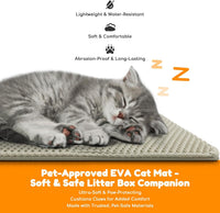 Cat Litter Mat 24"x16", Double Layer EVA litterbox Mat Beige - Beige / Honeycomb-35 x 24 Inches - image 4