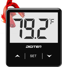 DIGITEN Aquarium Thermometer Digital Fish Tank Thermometer with Large - Black