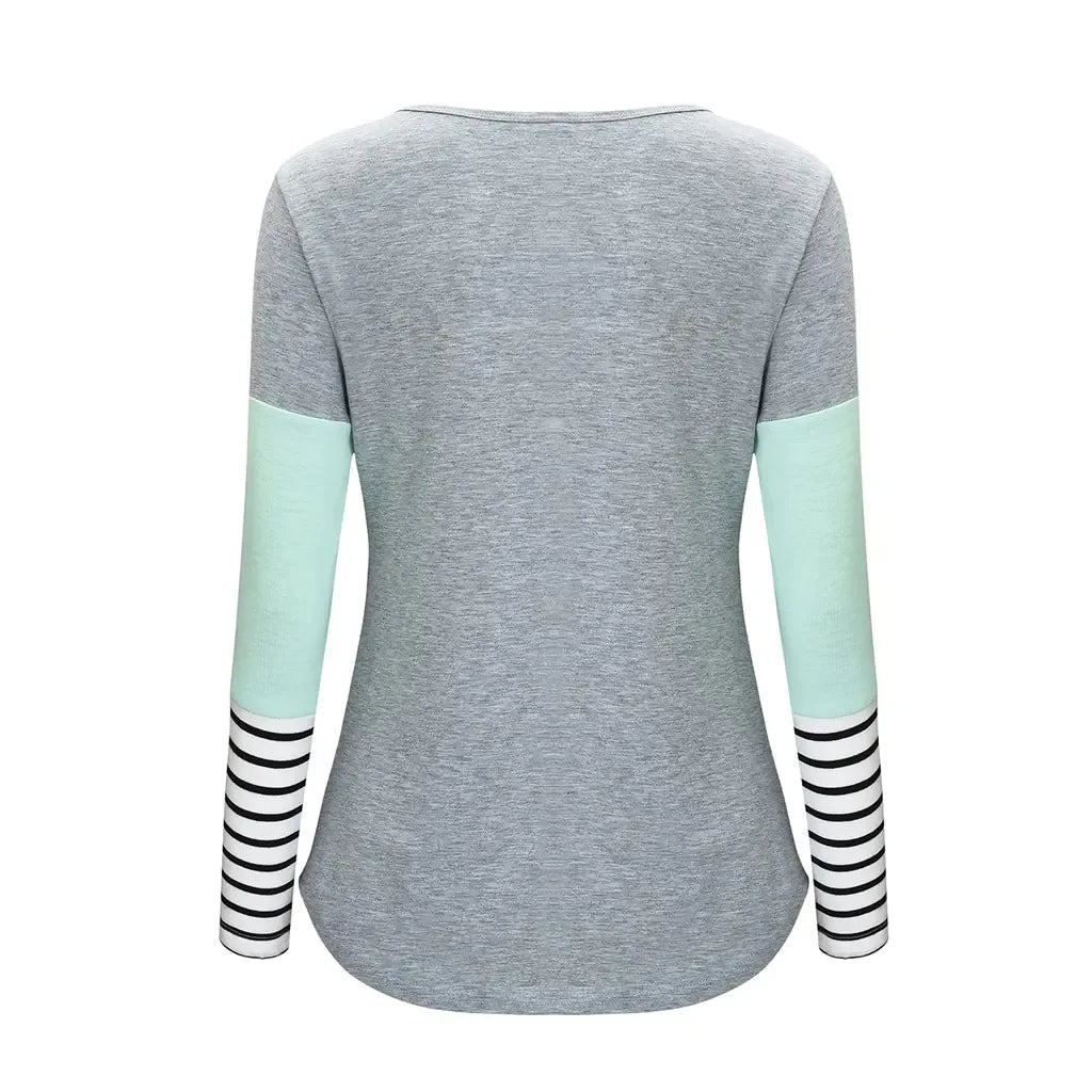 Maternity Nursing T-Shirt with Stitching and Long Sleeves - # BAGE211510102-NURSG - BIG FRENCHIES
